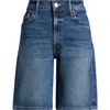 Mother Womens Where The Sun Dont Shine The Undercover Bermuda Denim Shorts In Blue