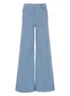 Mother The Mid-rise Hiker Hover Blue Shadow Slim Straight Leg Jean In Light Blue