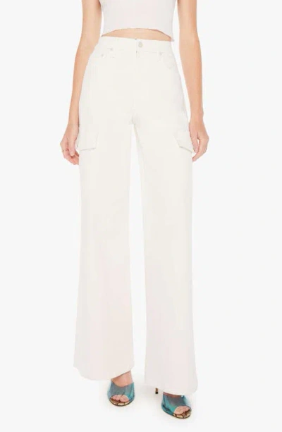 Mother The Undercover Sneak Cargo Trousers In Cream Puffs