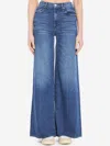 Mother The Ditcher Roller Sneak Jeans In Blue