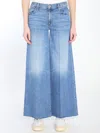 Mother The Weekender Fray Punk Charming Flare Jean In Blue