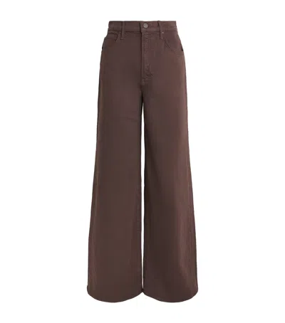 Mother The Undercover Sneak Jeans In Brown