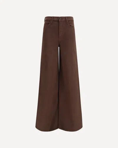 Mother The Undercover Sneak Jeans In Brown