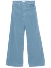 Mother The Mid-rise Hiker Hover Blue Shadow Slim Straight Leg Jean In Blue