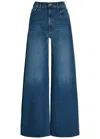 Mother The Undercover Wide-leg Jeans In Blue