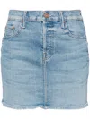 Mother The Vagabond Denim Mini Skirt In Blue
