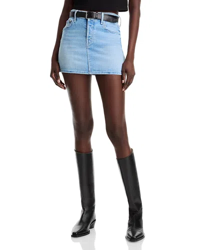 MOTHER THE VAGABOND DENIM MINI SKIRT