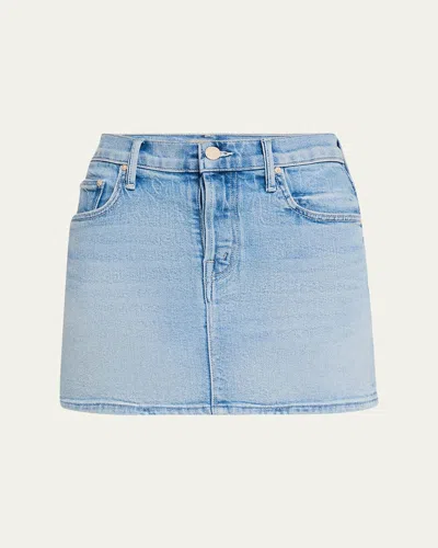 Mother The Vagabond Denim Mini Skirt In Tune In Tune Out