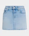 Mother The Vagabond Denim Mini Skirt In Tune In Tune Out