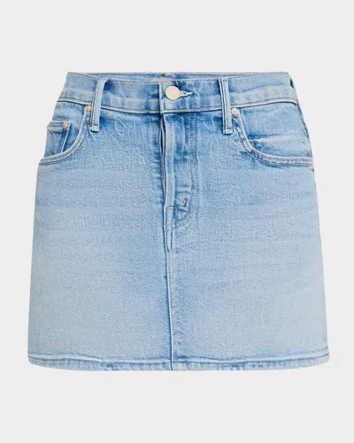 MOTHER THE VAGABOND DENIM MINI SKIRT
