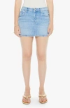 Mother The Vagabond Denim Mini Skirt In Blue