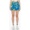Mother The Vagabond Floral Print Denim Miniskirt In Late Bloomer