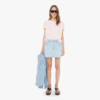 Mother The Vagabond Mini Fray Bring Cooler Skirt In Blue
