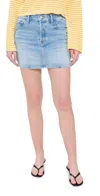 Mother The Vagabond Denim Mini Skirt In Tune In Tune Out