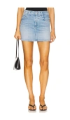 Mother The Vagabond Denim Mini Skirt In Tune In  Tune Out