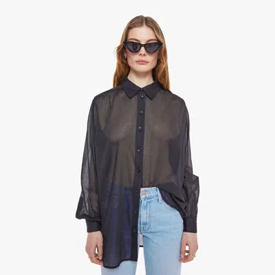 Mother The Veil Invisible Ink Shirt In Black