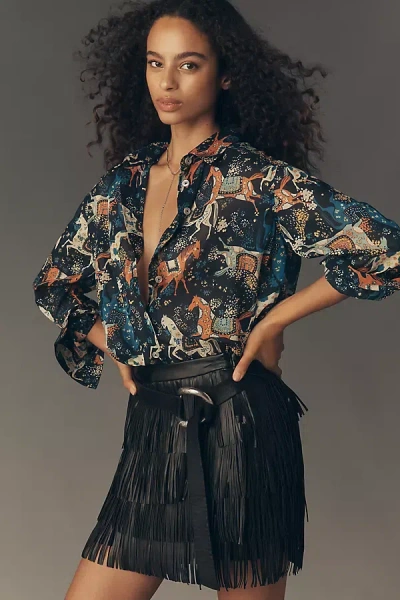 Mother The Veil Long-sleeve Blouse In Multi