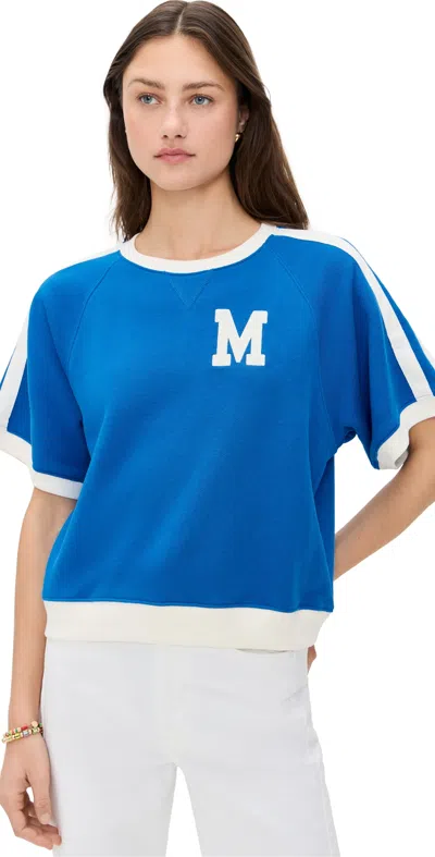 Mother The Vintage Concert Racer Waterboy Shirt In Blue