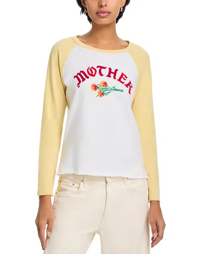 Mother The Vintage Sporty Concert Printed Cotton-blend Jersey T-shirt In Multi