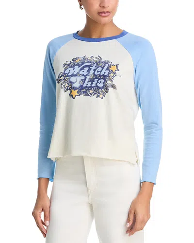 Mother The Vintage Sporty Concert Tee In Blue