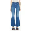 Mother The Weekend Fray Hem Bootcut Jeans In Grasping At Straws