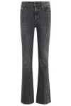 Mother Cropped Jeans With Belt Loops And Faded Effect In Gray