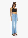Mother Womens Horseback To Quarterback The Doozy Flared Straight-leg Mid-rise Stretch-denim Jeans In Blue