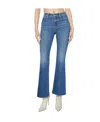 Mother The Weekend High Waist Stretch Denim Bootcut Jeans In Blue