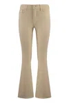Mother Cropped Flared Jeans With Front And Back Pockets