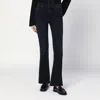 Mother Cropped Jeans Flared Design Belt Loops In Black