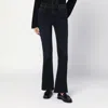 Mother Cropped Jeans Flared Design Belt Loops In Black