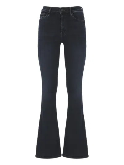 Mother Five-pocket Denim Trousers Featuring Belt Loops In Black