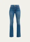 Mother The Insider Crop Step Fray Jeans Not Rough Enough In Layover