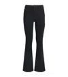 Mother Weekender Flare Leg Jeans In Not Guilty In Black
