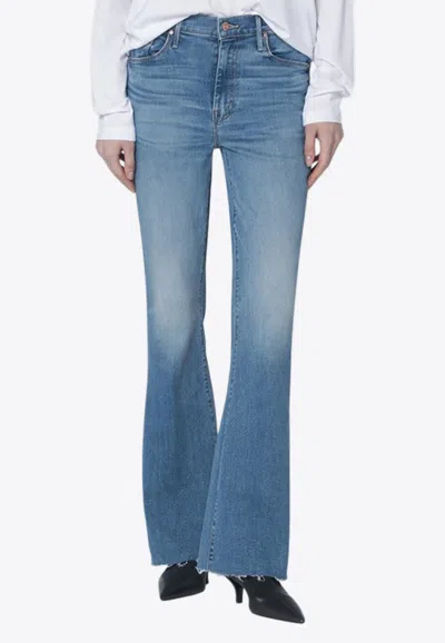 Mother The Weekender Flared Jeans In Blue