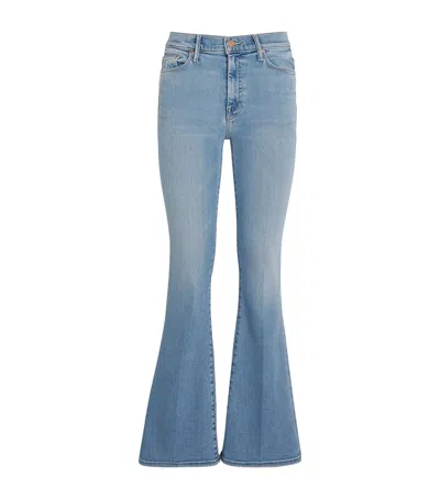 Mother The Weekender Mid Rise Flared Jeans In Blue