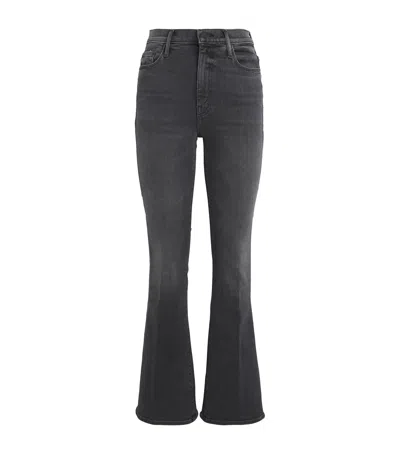 Mother The Weekender Flared Jeans In Gray