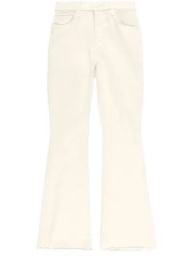 Mother Hustler Flood Cropped Pants In Feather Grey In Neutral