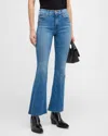 Mother The Weekender Fray Flare Jeans In Blue