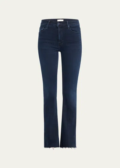 Mother The Weekender Frayed Flare Jeans In Chip On My Should