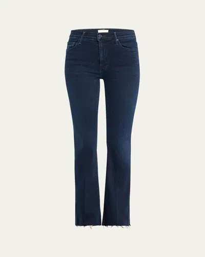 Mother The Weekender Frayed Flare Jeans In Chip On My Shoulder