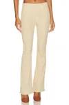 Mother Ecru Denim Flared Jeans In Multi