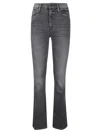Mother The Weekender Mid Rise Flare Jeans In Can You Call My Phone In Gray