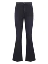 Mother The Hustler Straight Cotton Blend Jeans In Black  