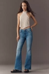 Mother The Weekender Mid-rise Flare Jeans In Blue
