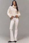 Mother The Hustler Ankle Fray Jeans In White