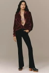 Mother The Weekender Mid-rise Flare Jeans In Black