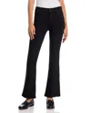Mother Cropped Flared Denim Jeans In Black