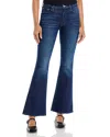 Mother The Weekender Mid Rise Flared Jeans In Kicks And Riffs In Blue