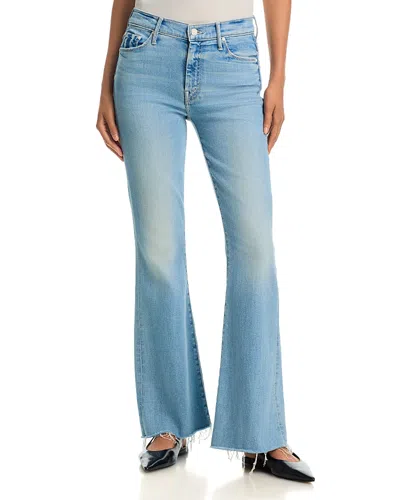 Mother The Weekender Mid Rise Flared Jeans In Wish Upon A Star In Blue
